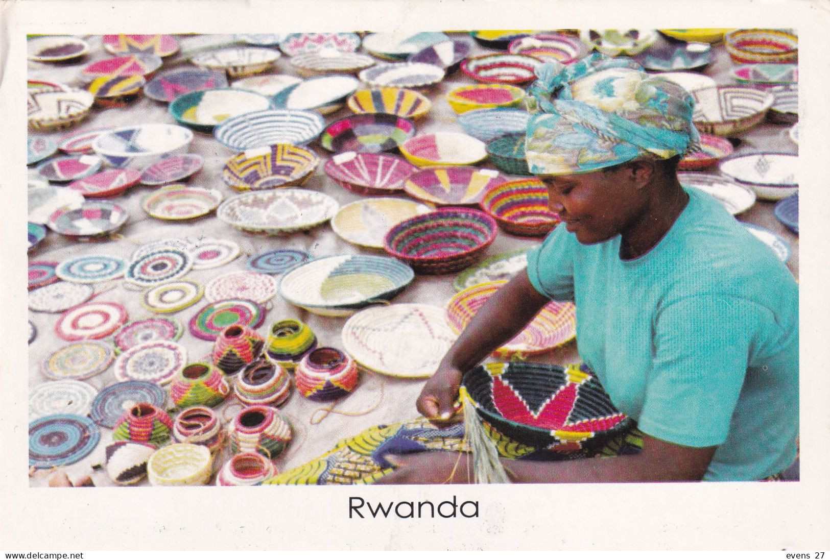 RWANDA-RED ROCKS-USED POSTCARD --RWANDA POSTMARK- - Ruanda