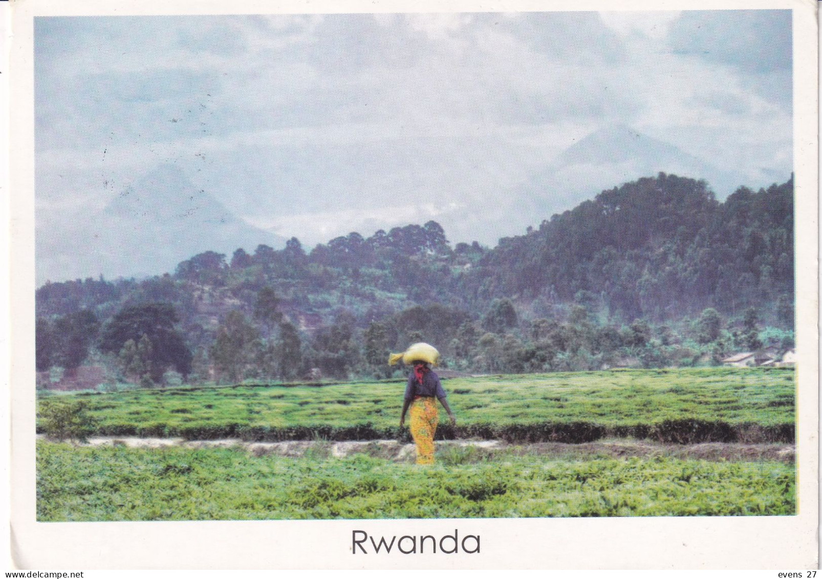 RWANDA-RED ROCKS-USED POSTCARD --RWANDA POSTMARK- - Ruanda