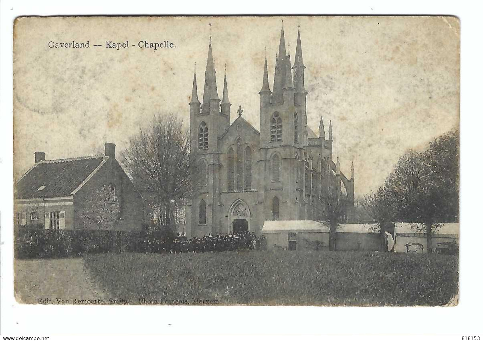 Gaverland  - Kapel - Chapelle 1908  (kaart Vertoont Slijtage Zie Scan) - Beveren-Waas