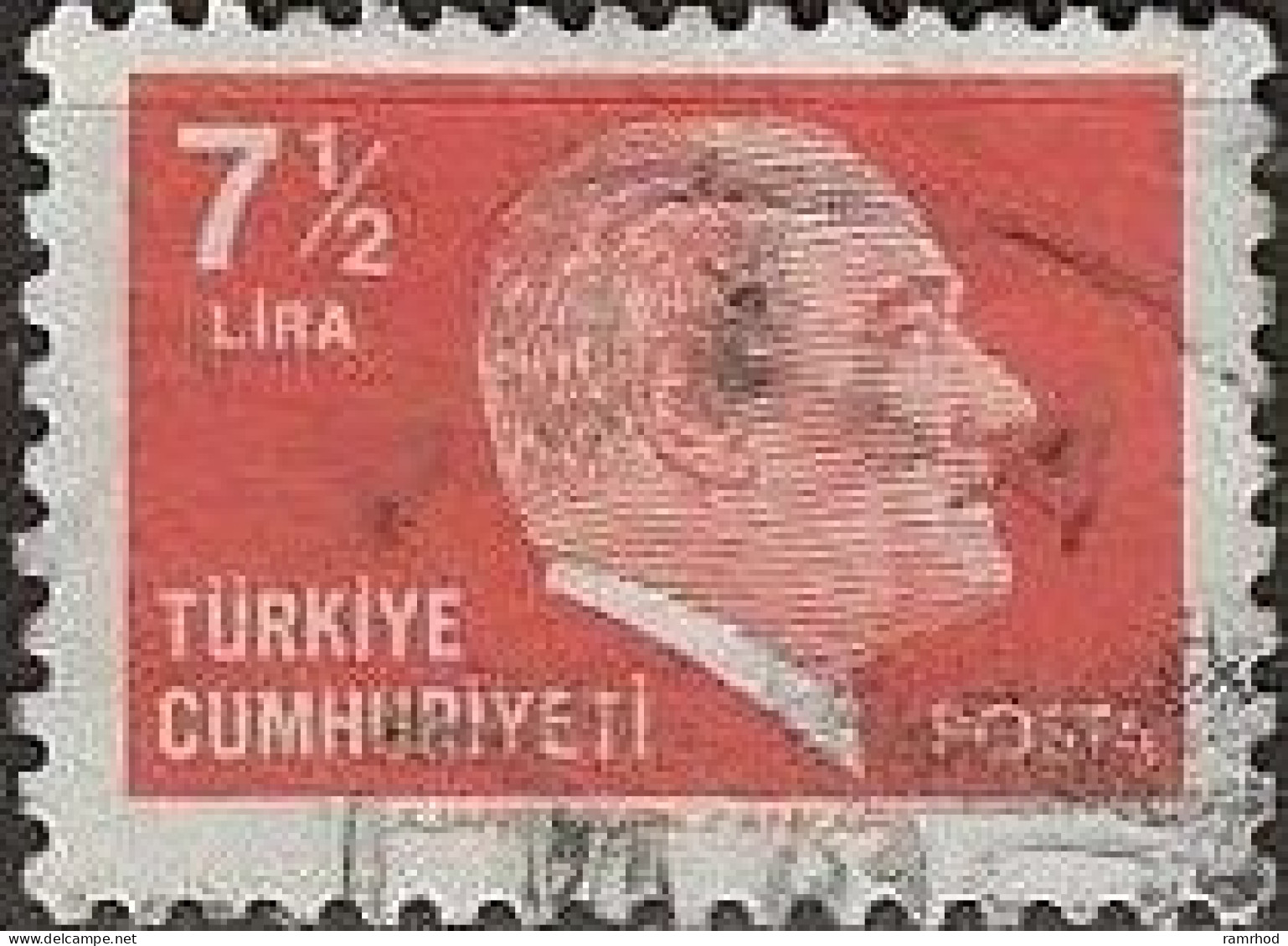 TURKEY 1979 Kemal Ataturk - 7½l. - Red FU - Used Stamps