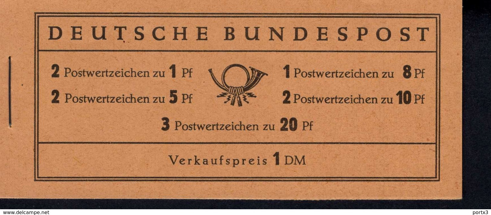 Markenheftchen Bund Postfr. MH 04 X Theodor Heuss MNH ** Neuf (1) Grauer Randstreifen - 1951-1970