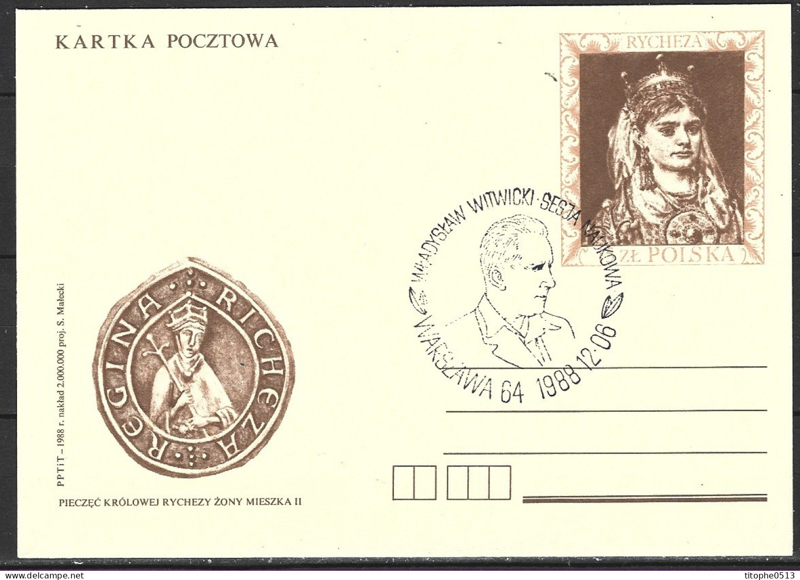 POLOGNE. Carte Commémorative De 1988. Psychologue Władysław Witwicki. - Médecine