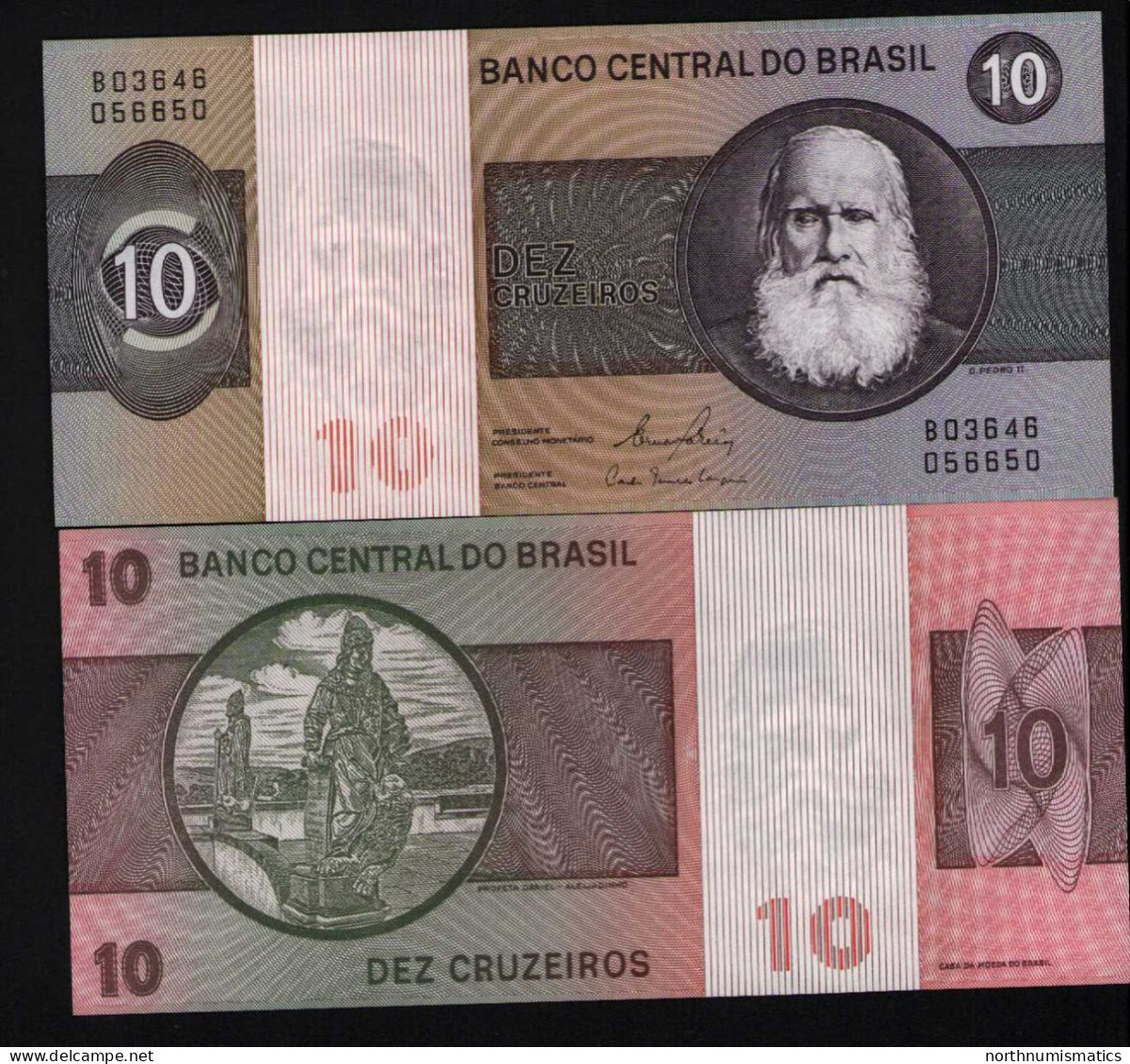 Brazil 10 Cruzeiros  Unc - Brésil