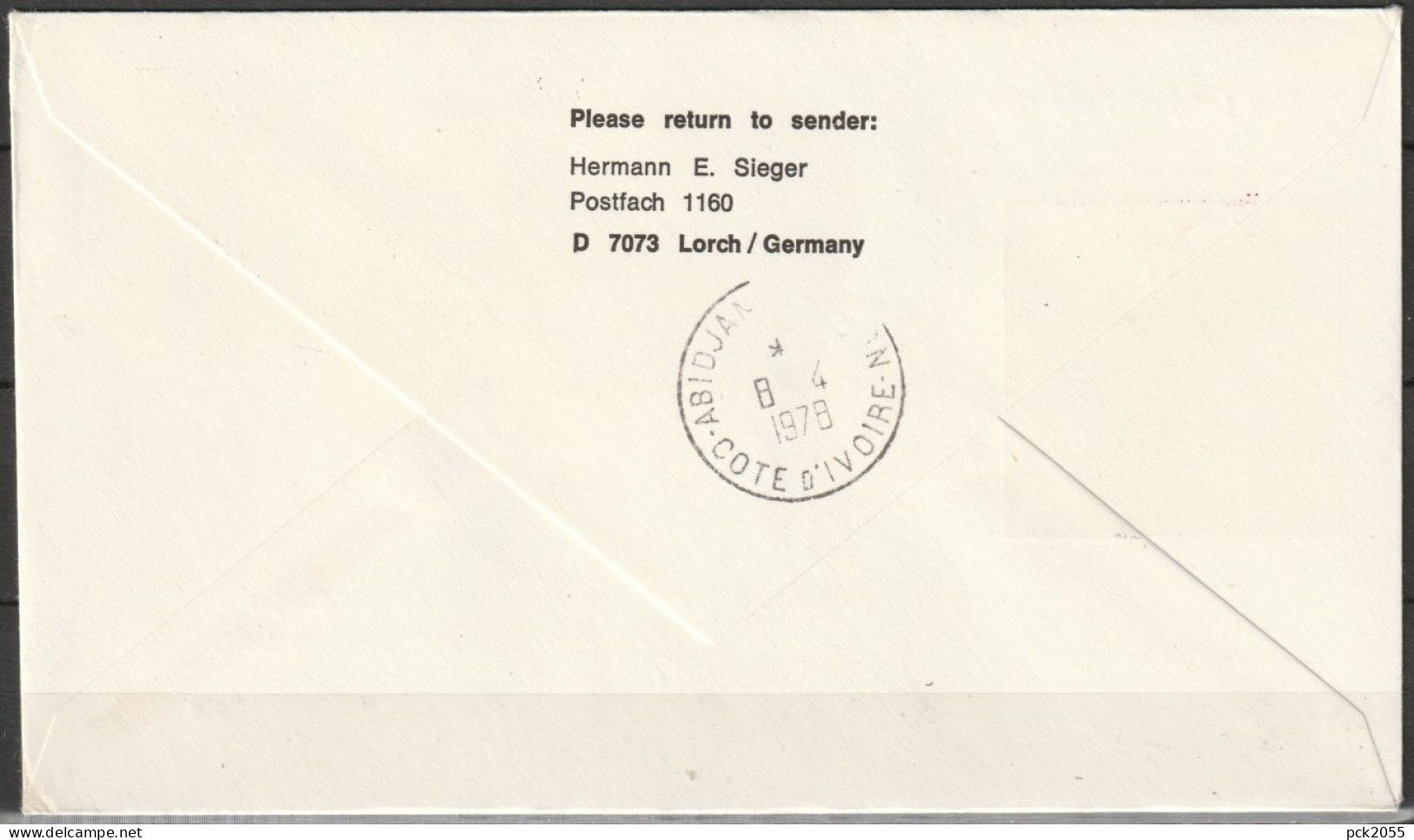 BRD Flugpost / Erstflug LH 562 Boeing 707 Frankfurt - Abidjan 5.4.1978 Ankunftstempel 8.4.1978 (FP 220) - Erst- U. Sonderflugbriefe