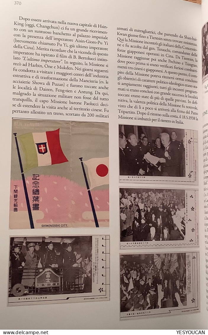 MISSIONE P.N.F MANCIUKUO: HSIN KING 4.1938>Italia (c.p Ppc Italy China Japan Manchukuo Cover Mussolini Fascism Fachisme - Marcophilia
