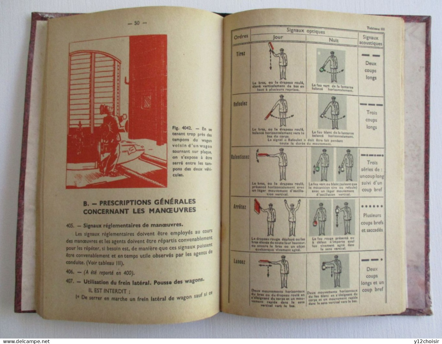 LIVRE SNCF 1947 EXTRAITS DU RÈGLEMENT SÉCURITÉ DU PERSONNEL - SOCIÉTÉ NATIONALE DES CHEMINS DE FER FRANÇAIS - Railway & Tramway