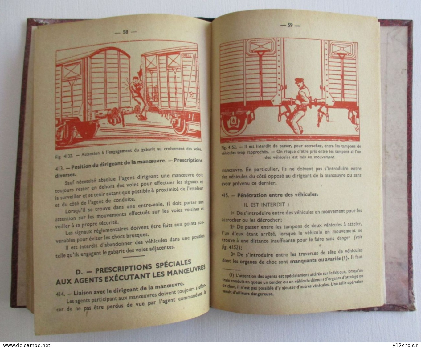 LIVRE SNCF 1947 EXTRAITS DU RÈGLEMENT SÉCURITÉ DU PERSONNEL - SOCIÉTÉ NATIONALE DES CHEMINS DE FER FRANÇAIS