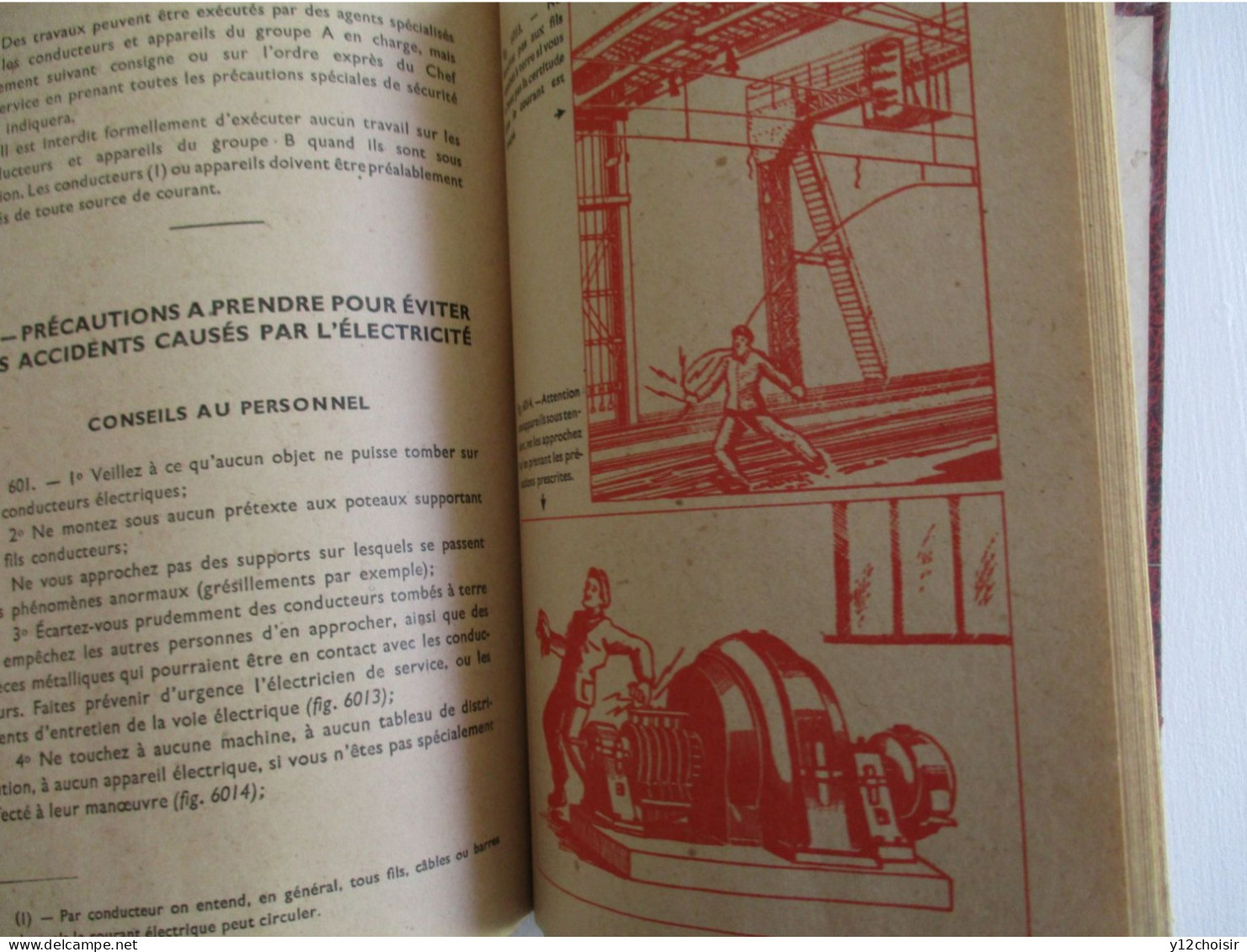 LIVRE SNCF 1947 EXTRAITS DU RÈGLEMENT SÉCURITÉ DU PERSONNEL - SOCIÉTÉ NATIONALE DES CHEMINS DE FER FRANÇAIS