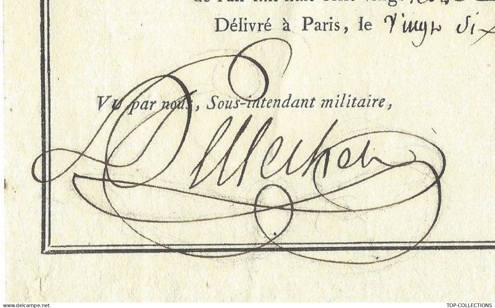 1823 HOPITAL MILITAIRE DE LA MAISON DU ROI Maison Civile De S.A.R. La Duchesse Du Berry 3 SIGNATURES  SOUS INTENDANT - Documentos Históricos