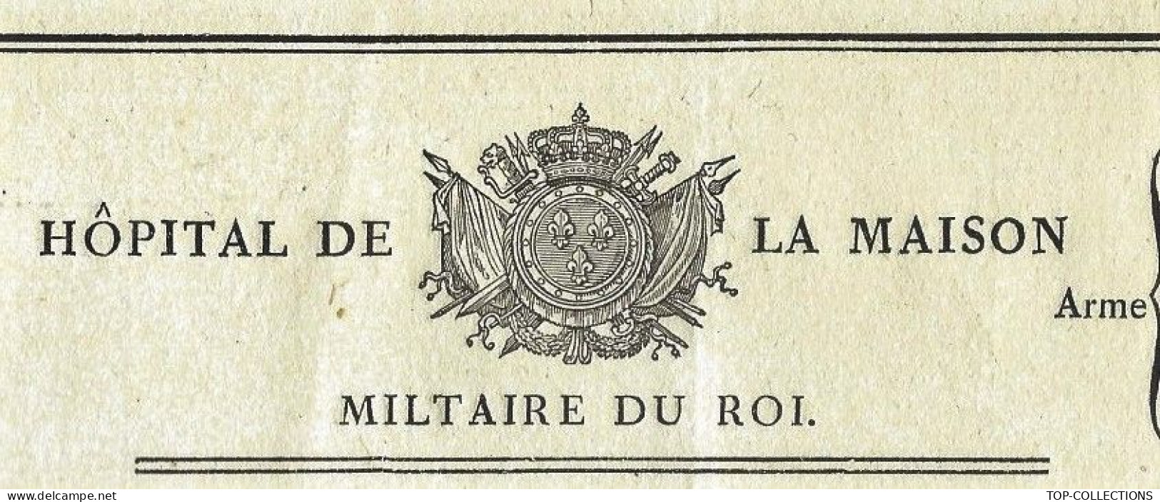 1823 HOPITAL MILITAIRE DE LA MAISON DU ROI Maison Civile De S.A.R. La Duchesse Du Berry 3 SIGNATURES  SOUS INTENDANT - Documentos Históricos