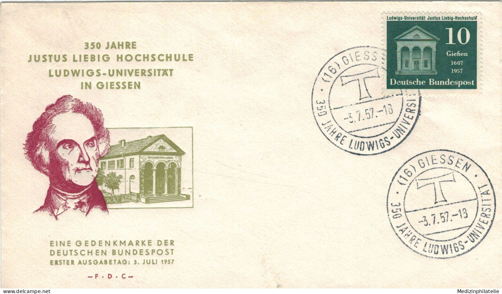 Justus Liebig Chemiker Universitätsprofessor Gießen & München - 16 Giessen 1957 Universität Hochschule - Chemistry