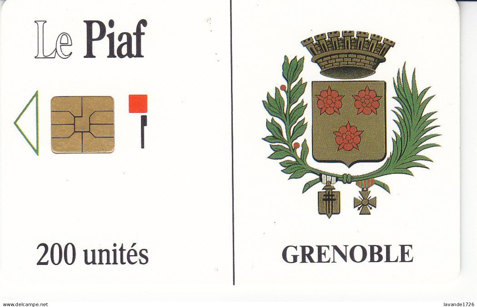 PIAF De GRENOBLE 200 Unites Date 07.1991    1500 Ex - PIAF Parking Cards