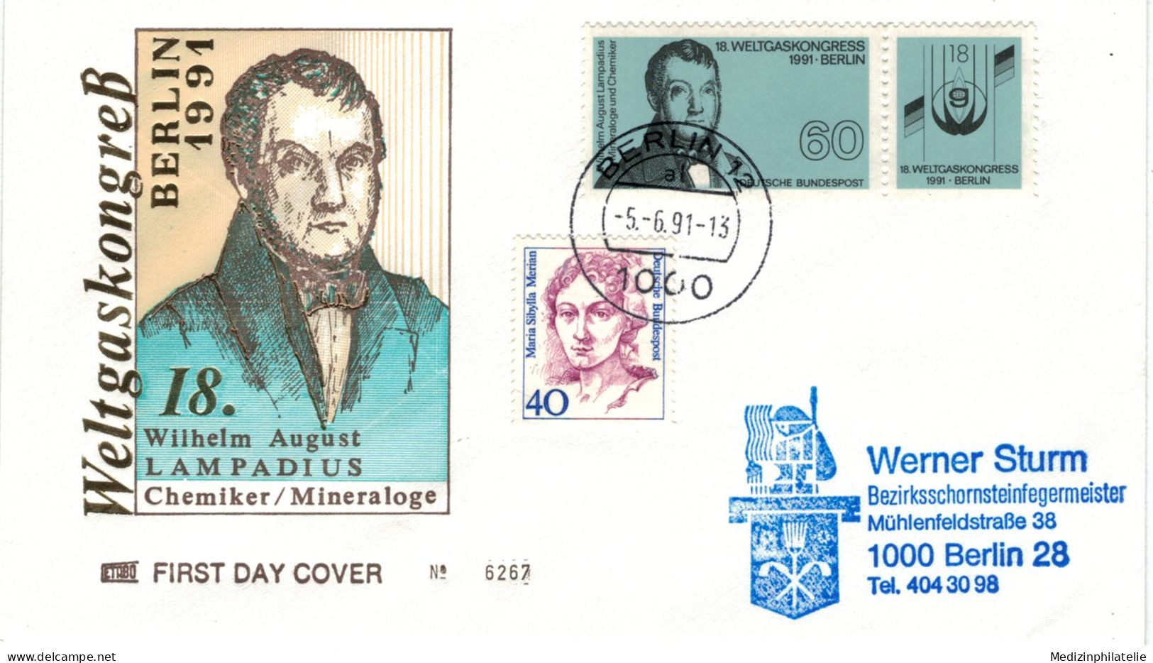 Wilhelm August Eberhard Lampadius War Ein Deutscher Hüttentechniker, Chemiker Und Agronom - 1 Berlin 1991 Zusammendruck - Chemie