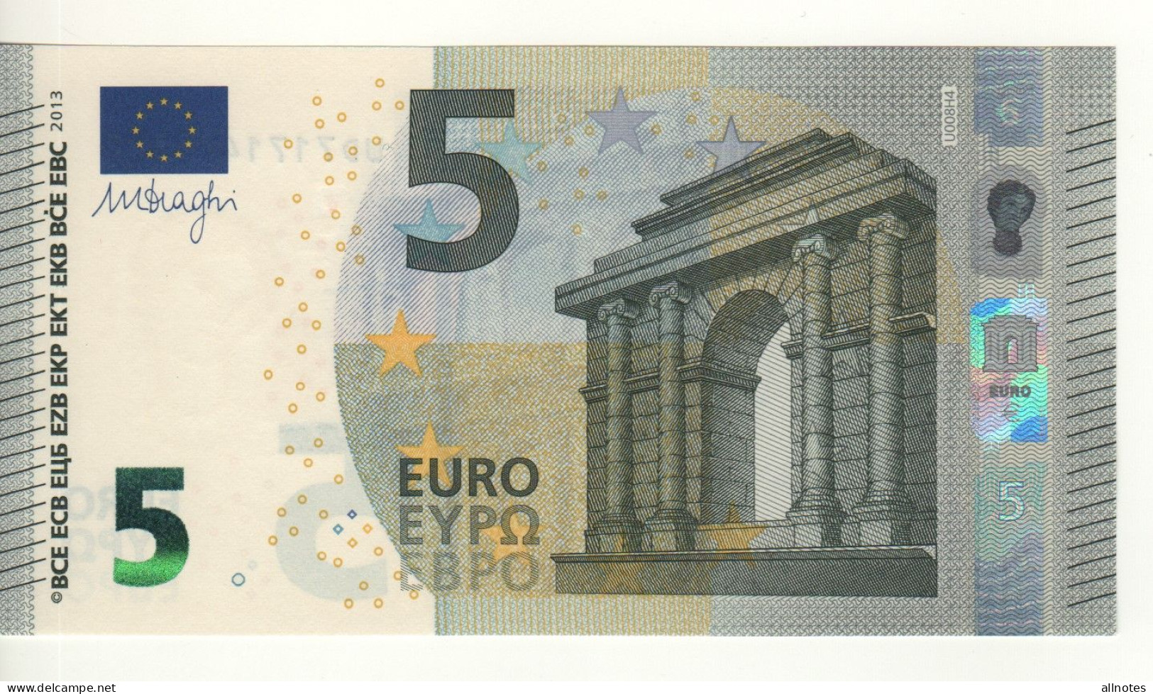 5 EURO  "France"    DRAGHI   U 008 H4   UD7171473348 /  FDS - UNC - 5 Euro