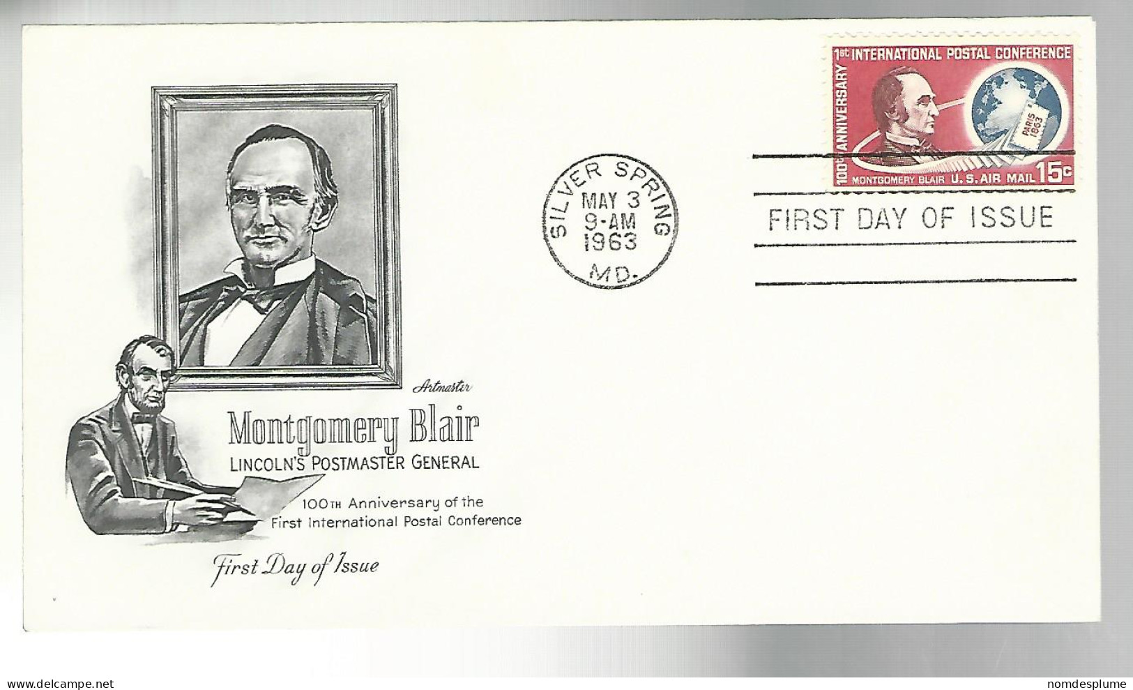 53285 ) USA First Day Cover  Silver Springs Postmark 1963 - 1961-1970