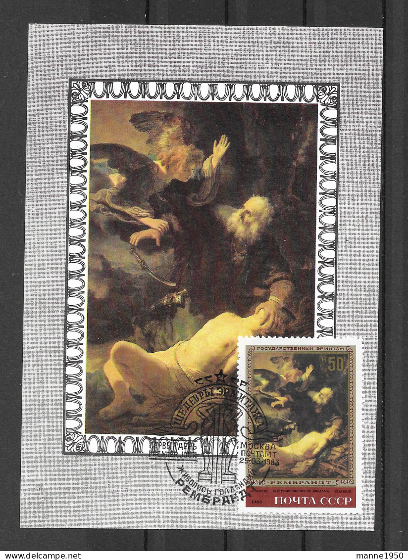 Sowjetunion/UdSSR 1983 Eremitage/Gemälde Mi.Nr. 5259/63 Kpl. Satz Auf Maximumkarten - Cartoline Maximum