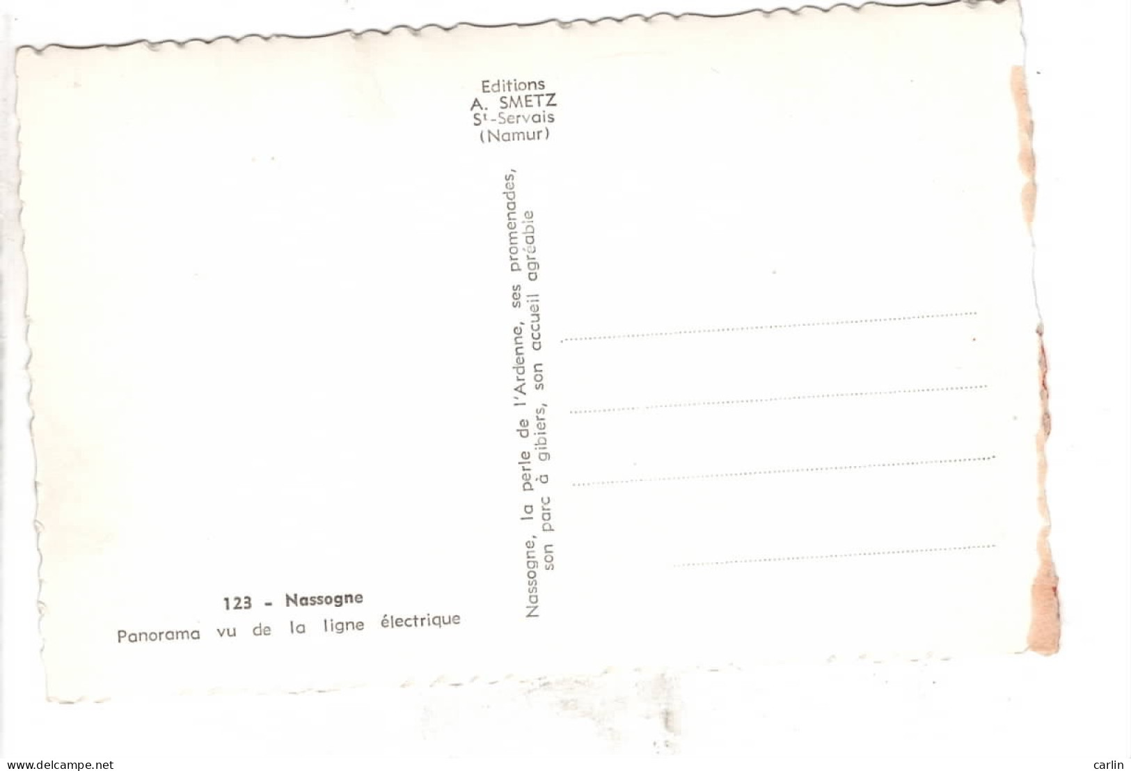 Nassogne Panorama Vu De La Ligne électrique - Nassogne