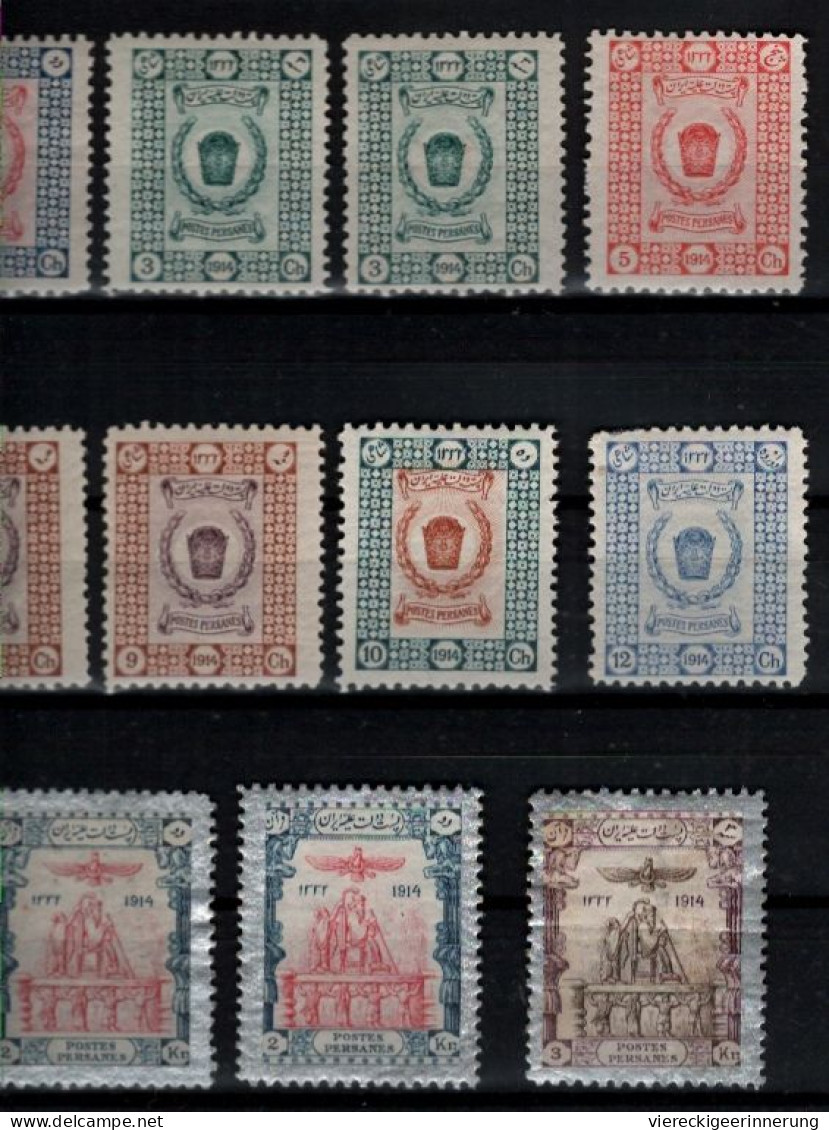 ! 1914 Collection Lot Of 29 Old Stamps From Persia, Persien - Iran