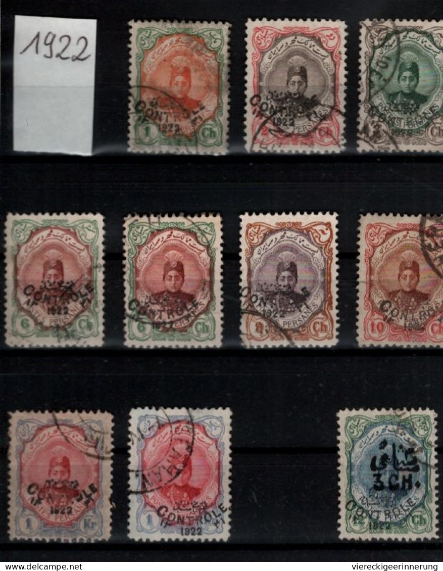 ! 1922 Lot Of 18 Old Stamps From Persia, Persien - Iran