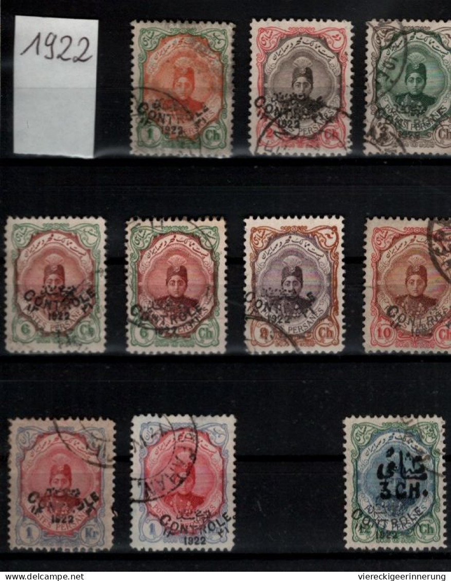 ! 1922 Lot Of 18 Old Stamps From Persia, Persien - Irán