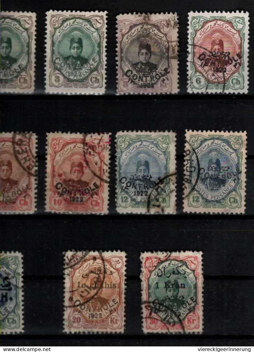 ! 1922 Lot Of 18 Old Stamps From Persia, Persien - Irán