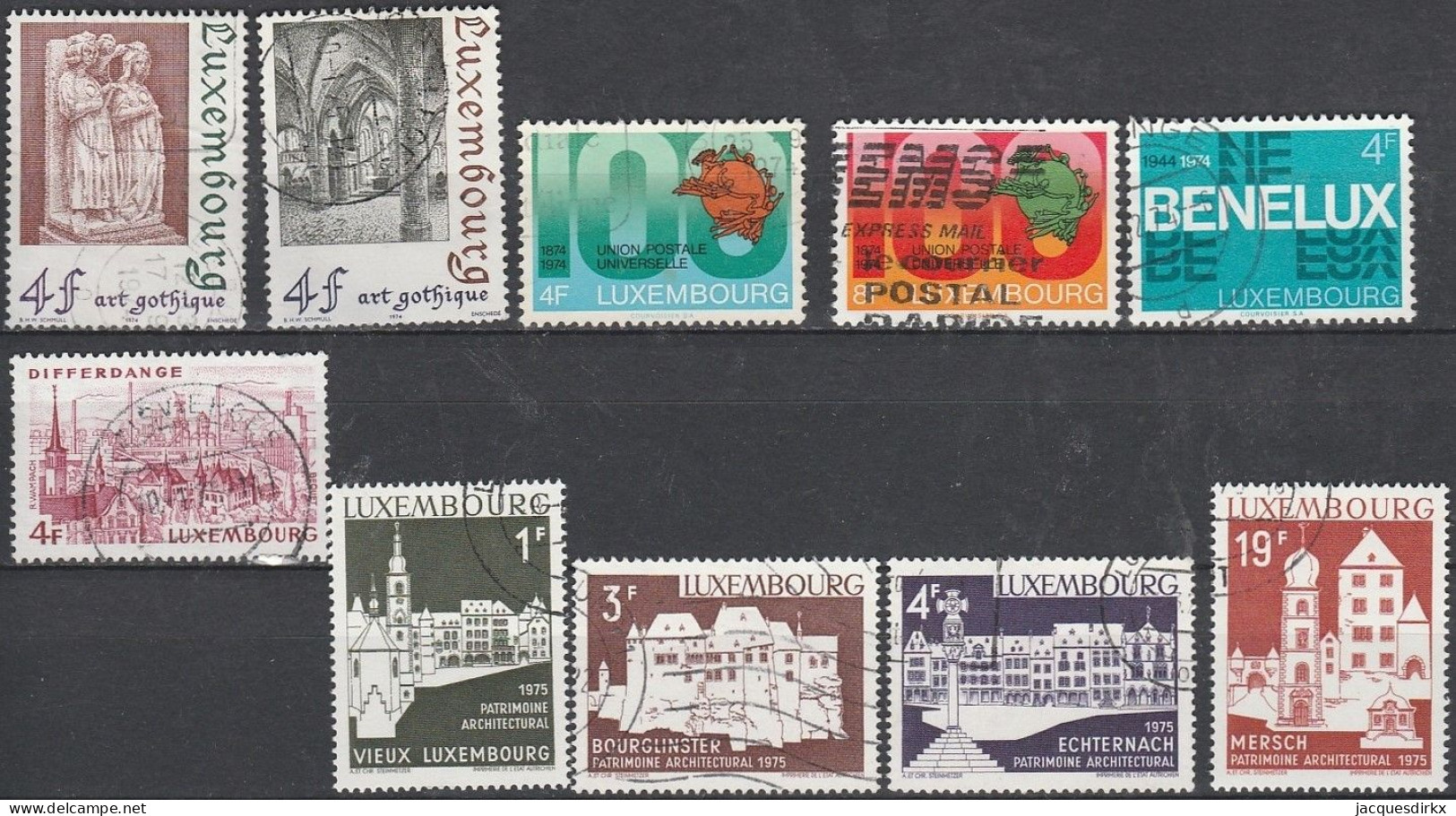 Luxembourg    .   Y&T     .    10  Timbres     .    O     .      Oblitéré - Oblitérés