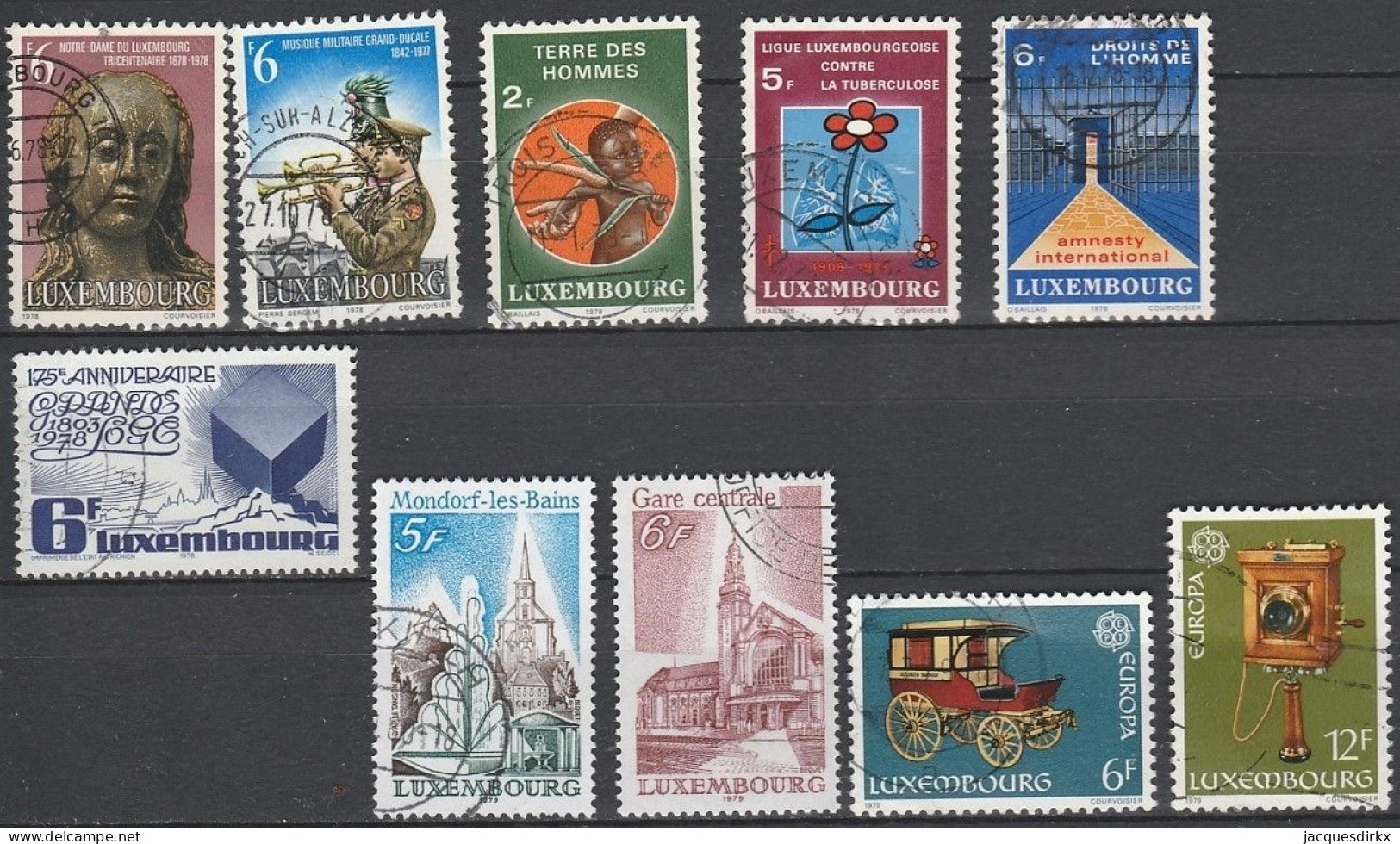 Luxembourg    .   Y&T     .    10  Timbres     .    O     .      Oblitéré - Oblitérés