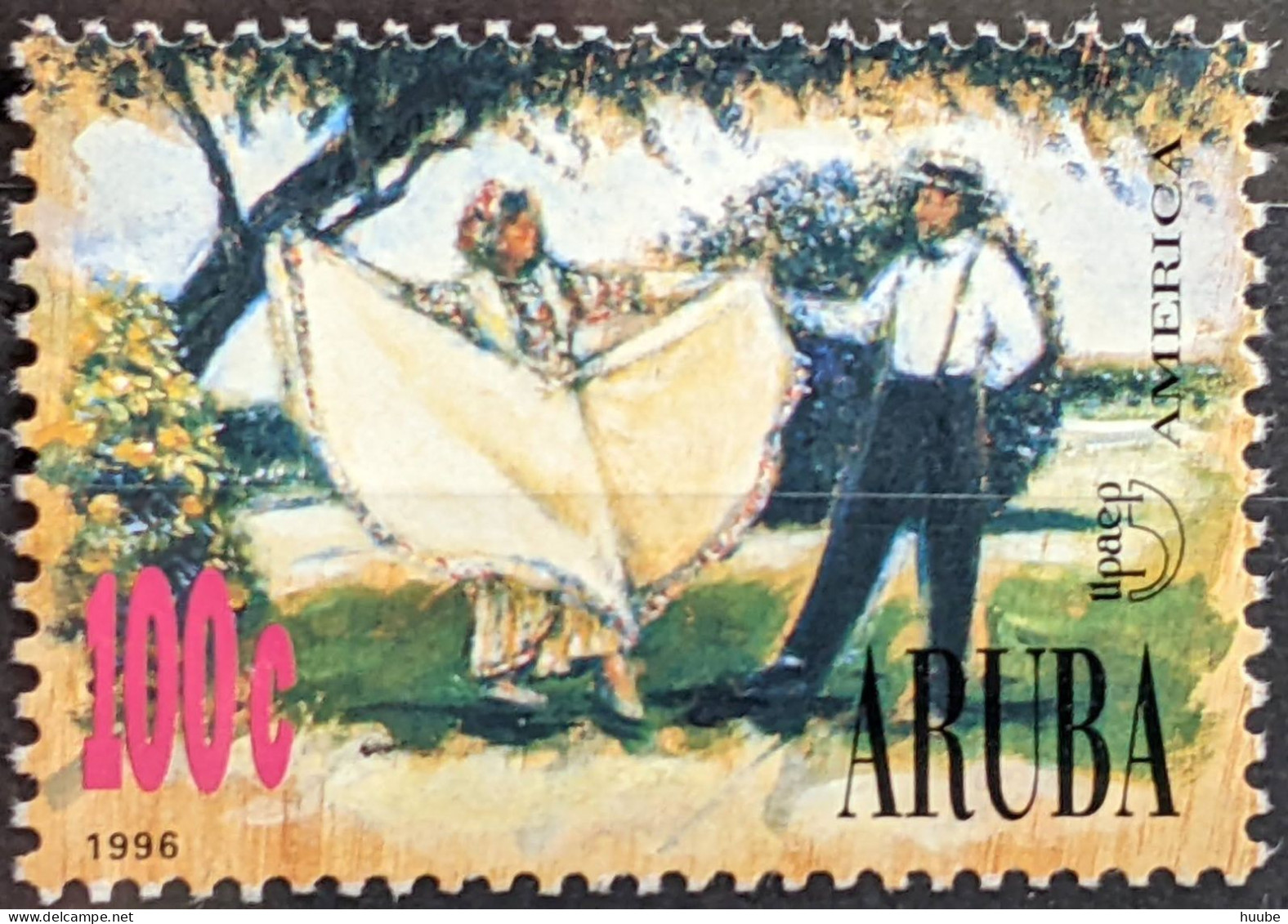 Aruba, 1996, Mi 177, America-Traditional Costumes, Couple Dancing, 1v Out Of Set, MNH - Danse