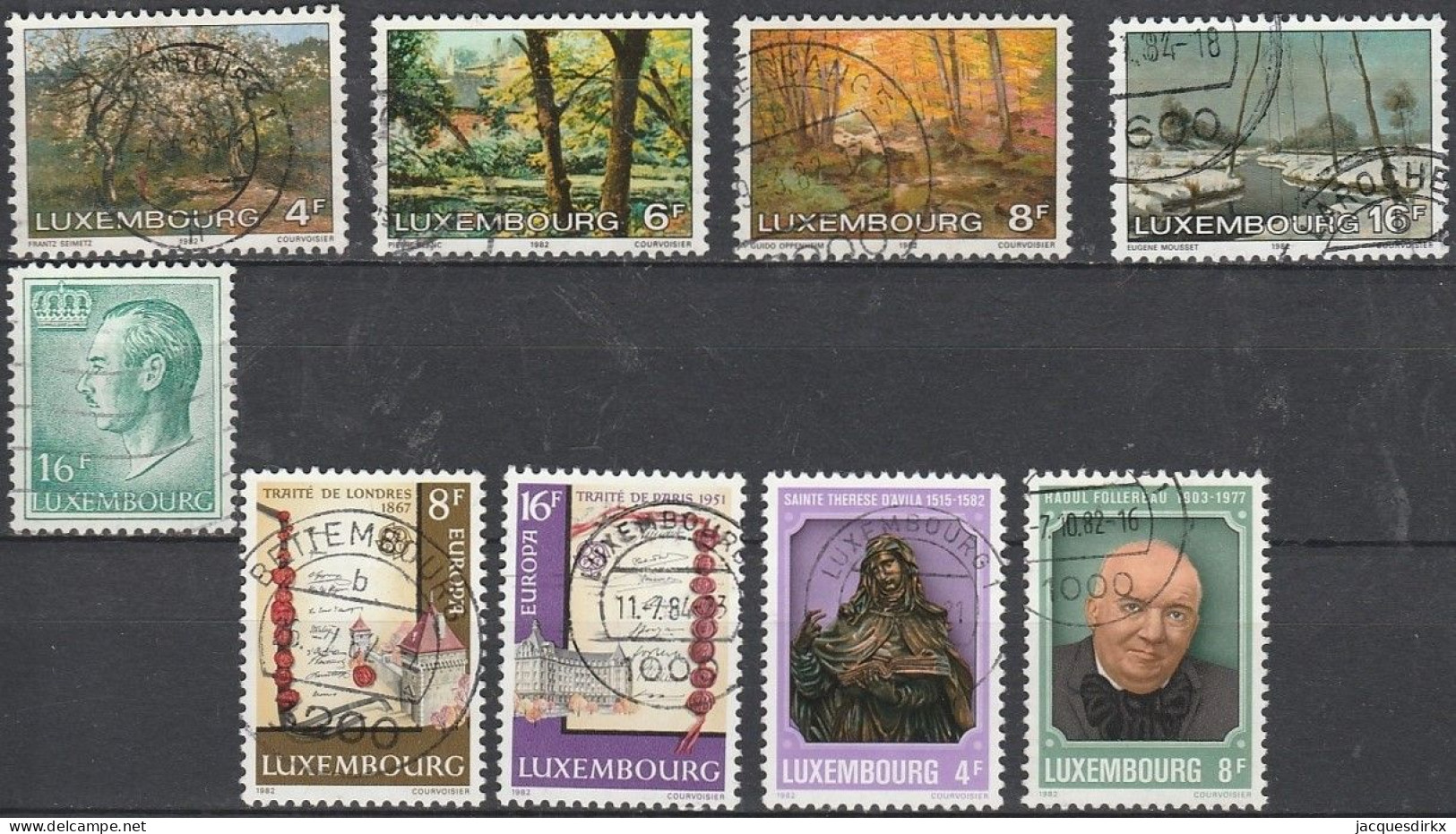 Luxembourg    .   Y&T     .    9  Timbres     .    O     .      Oblitéré - Oblitérés