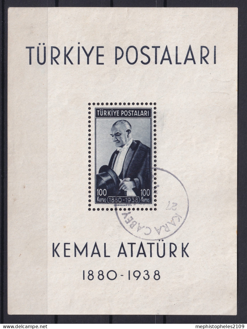 TURKEY 1939/40 - Canceled - Sc# 841 - Block 1 - Oblitérés