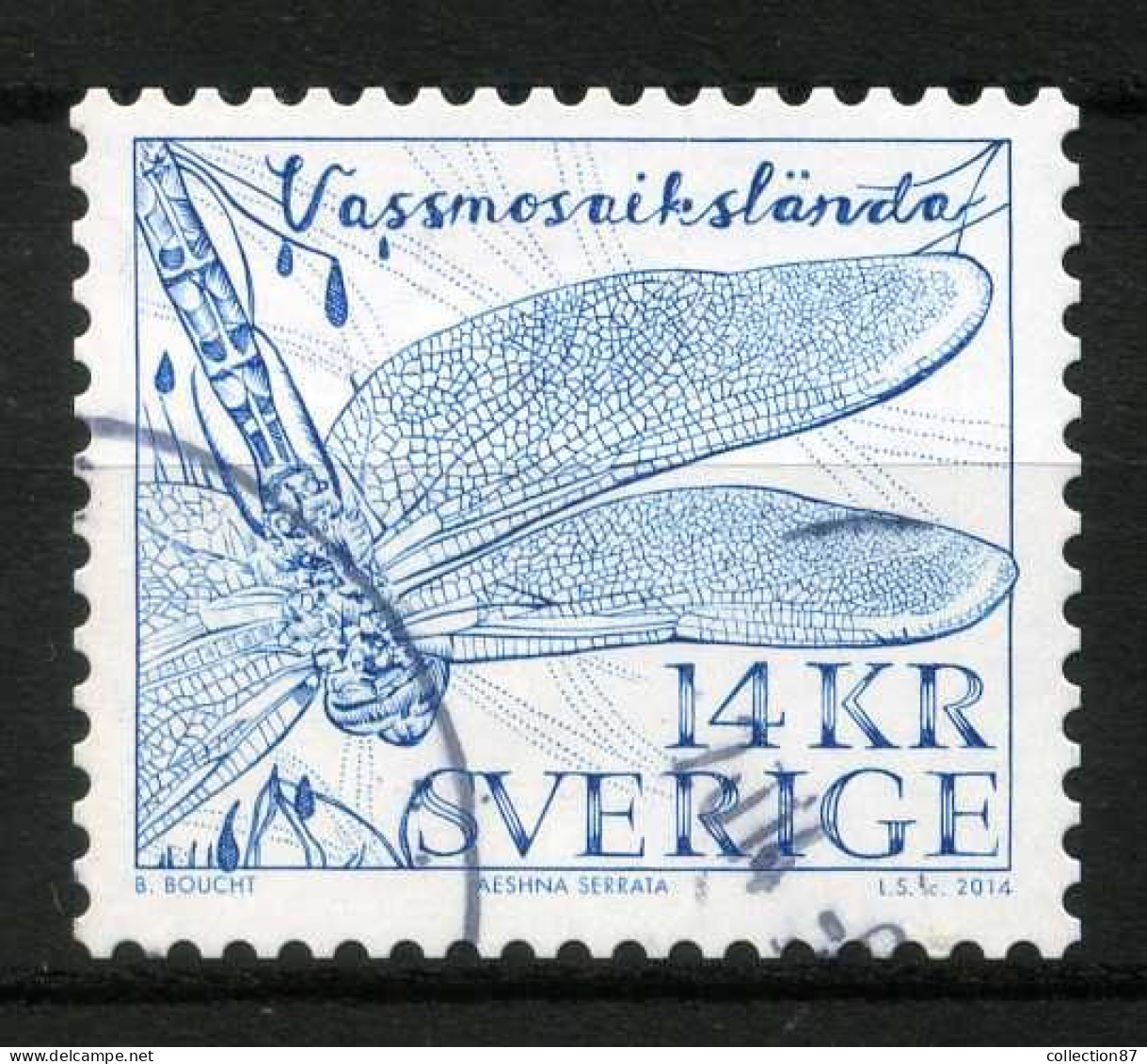 Réf 77 < -- SWEDEN 2014 < Yvert N° 2967 Ø Used -- > Insectes Aeshna Serrata - Usati