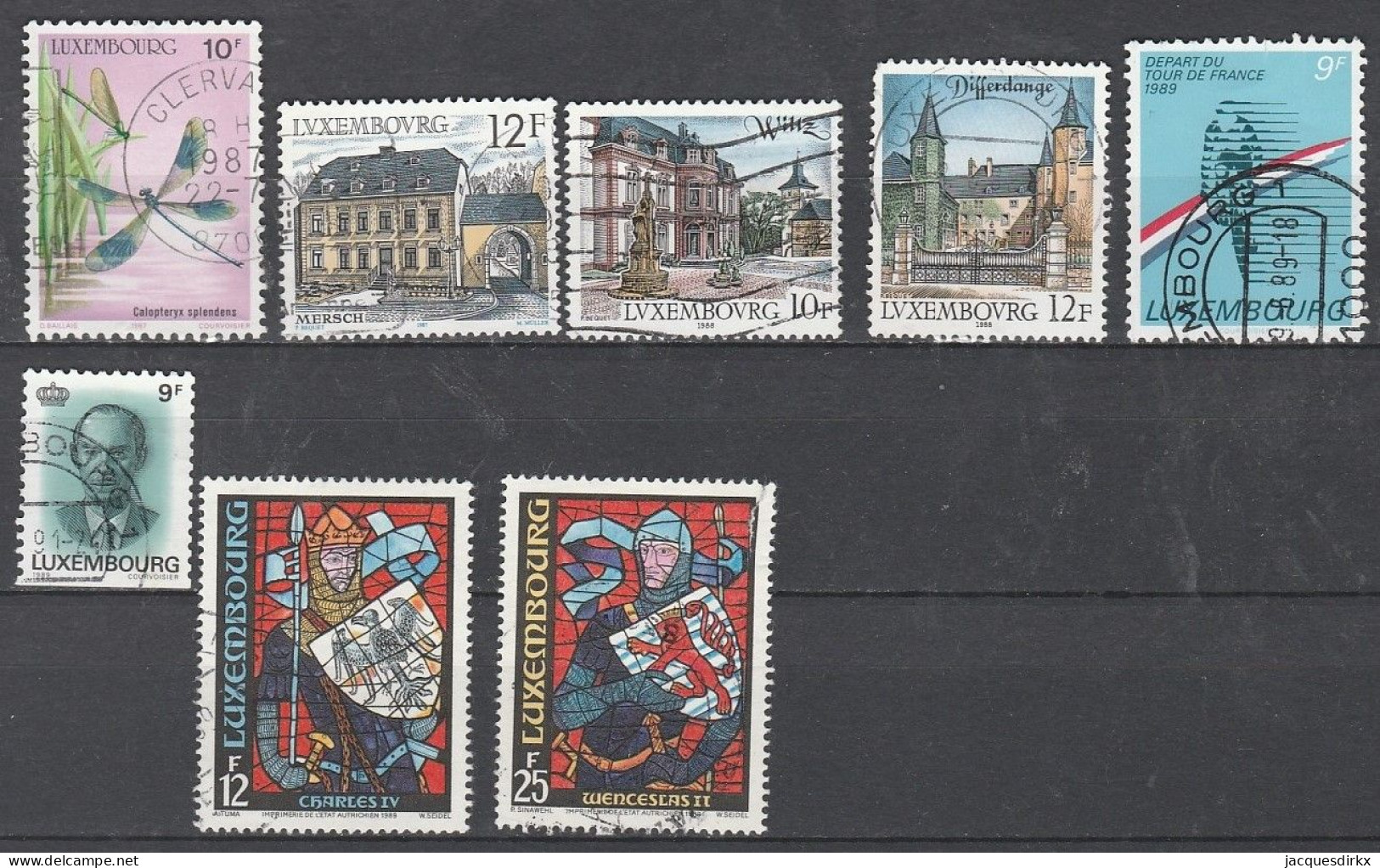 Luxembourg    .   Y&T     .    8  Timbres     .    O     .      Oblitéré - Oblitérés