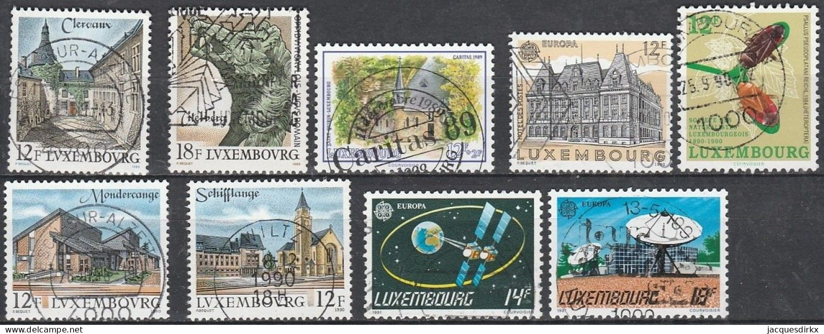 Luxembourg    .   Y&T     .    9 Timbres     .    O     .      Oblitéré - Usados