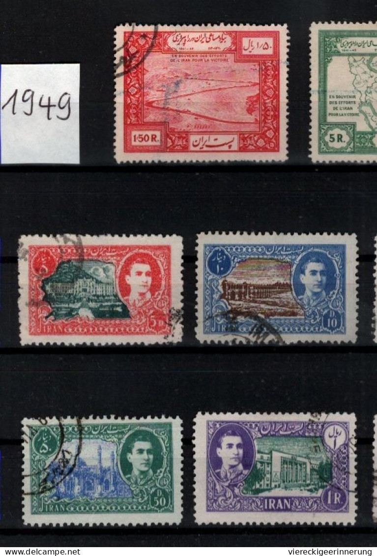 ! 1949-1950 Collection Lot Of 19 Old Stamps From Persia, Persien, Iran - Iran