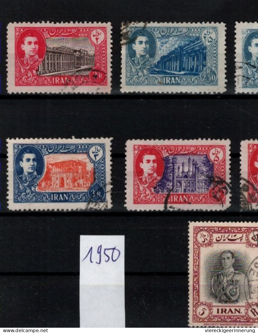 ! 1949-1950 Collection Lot Of 19 Old Stamps From Persia, Persien, Iran - Iran