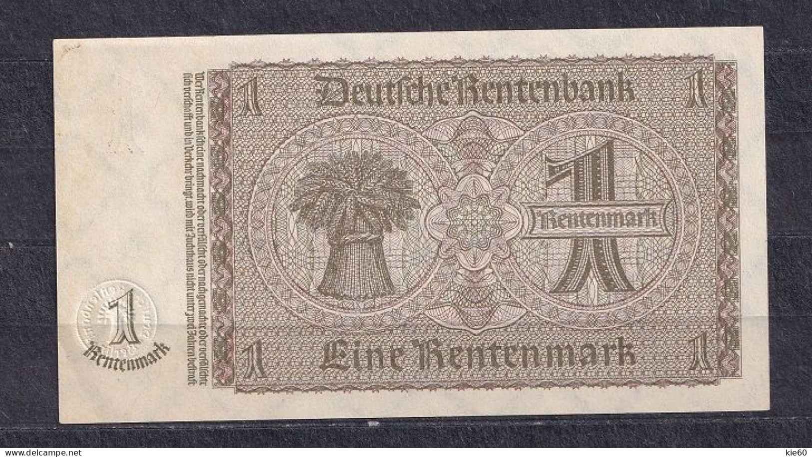 Germany - 1937  - 1 Rentenmark - Ser K ..P-173b3..UNC - 1 Rentenmark