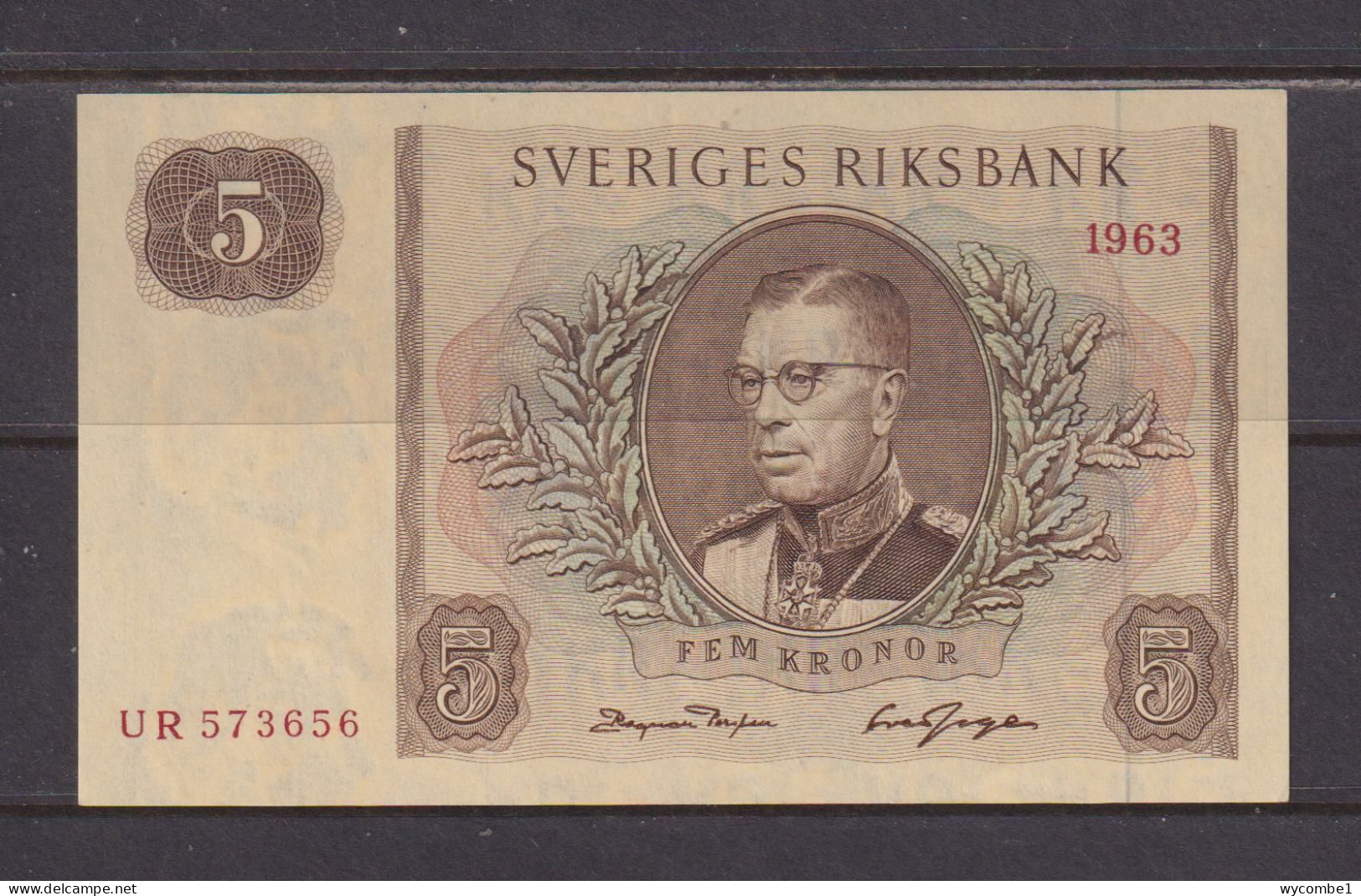 SWEDEN - 1963 5 Kronor AUNC/UNC Banknote As Scans - Suède