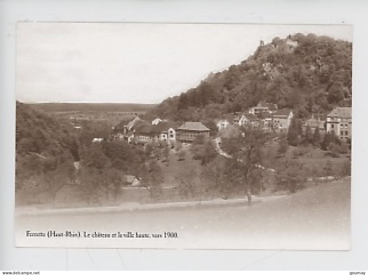 Ferrette (Haut Rhin) Château Et Ville Haute Vers 1900  - Cp Vierge Viollet Photographe éd Atlas - Ferrette