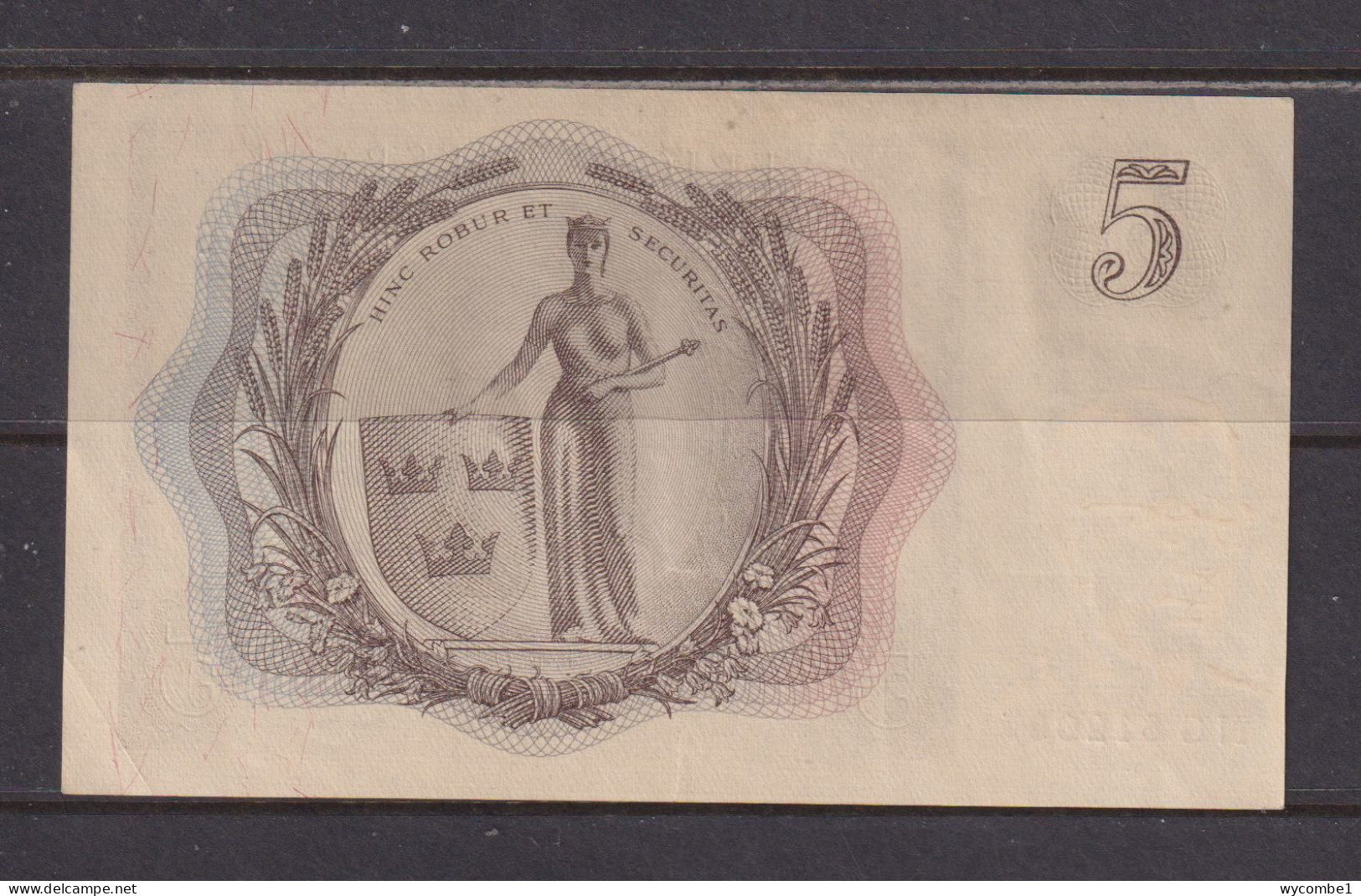 SWEDEN - 1956 5 Kronor AUNC/UNC Banknote As Scans - Sweden