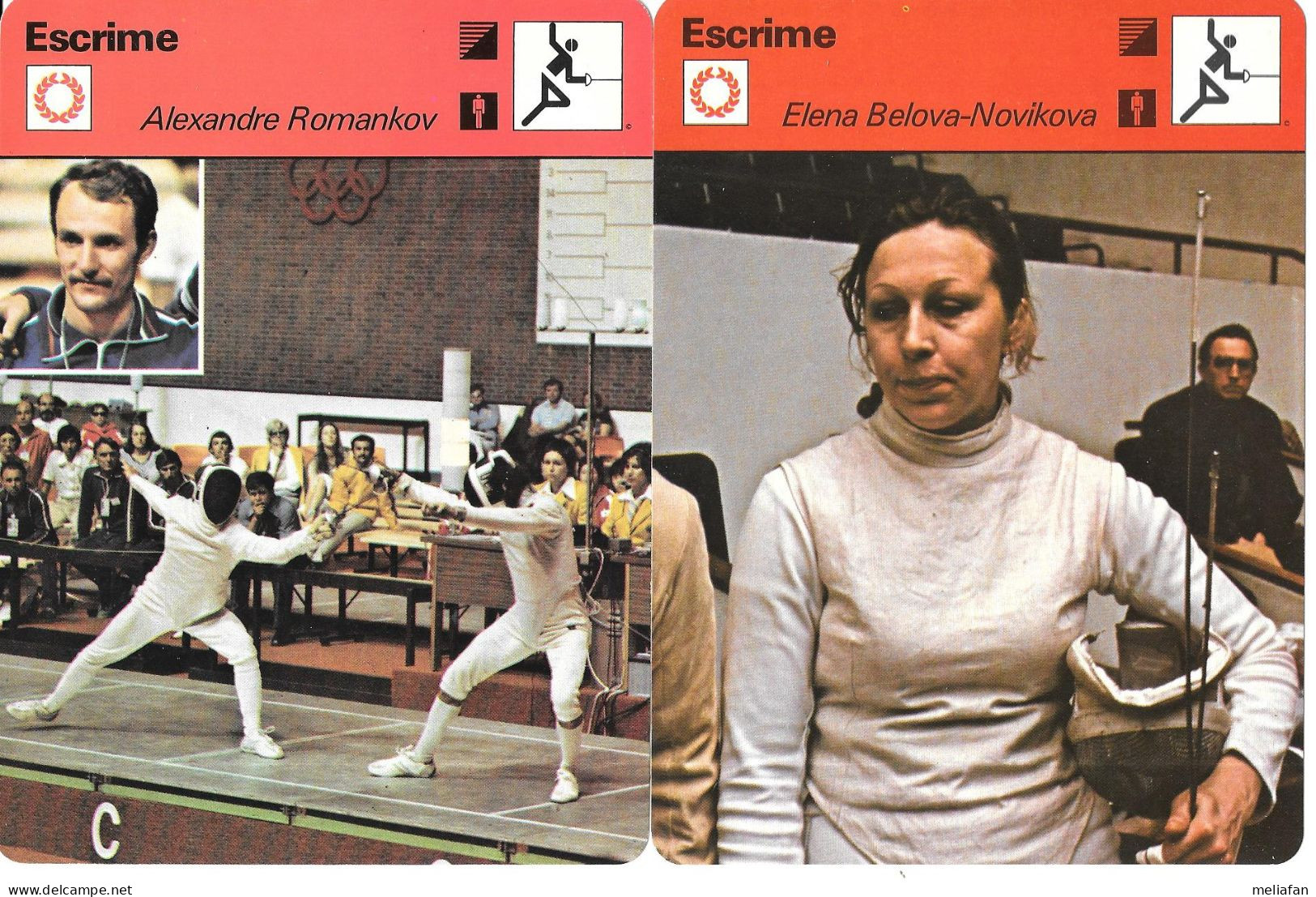 GF1780 - FICHES EDITION RENCONTRE - ALEXANDRE ROMANKOV - VALENTINA SIDOROVA - ELENA BELOVA NOVIKOVA - Fencing