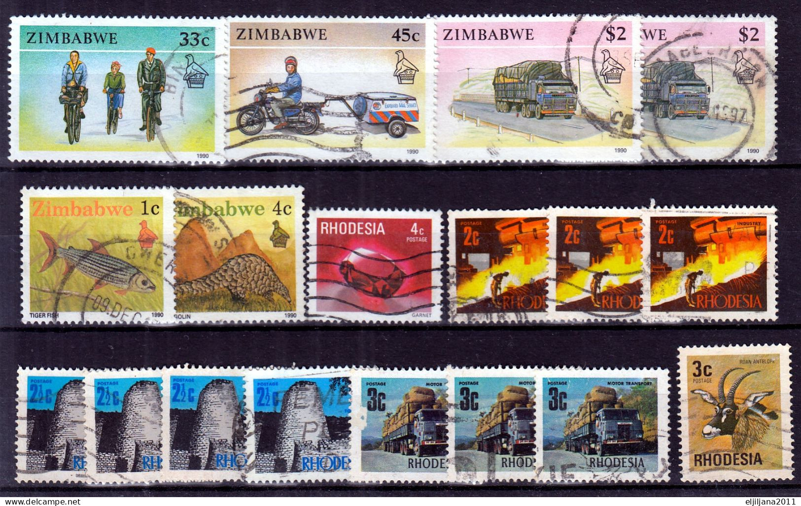 ⁕ BURUNDI Ruanda-Urundi, ZIMBABWE, RHODESIA ⁕ Collection / Lot Of 32 Used - Scan - Verzamelingen