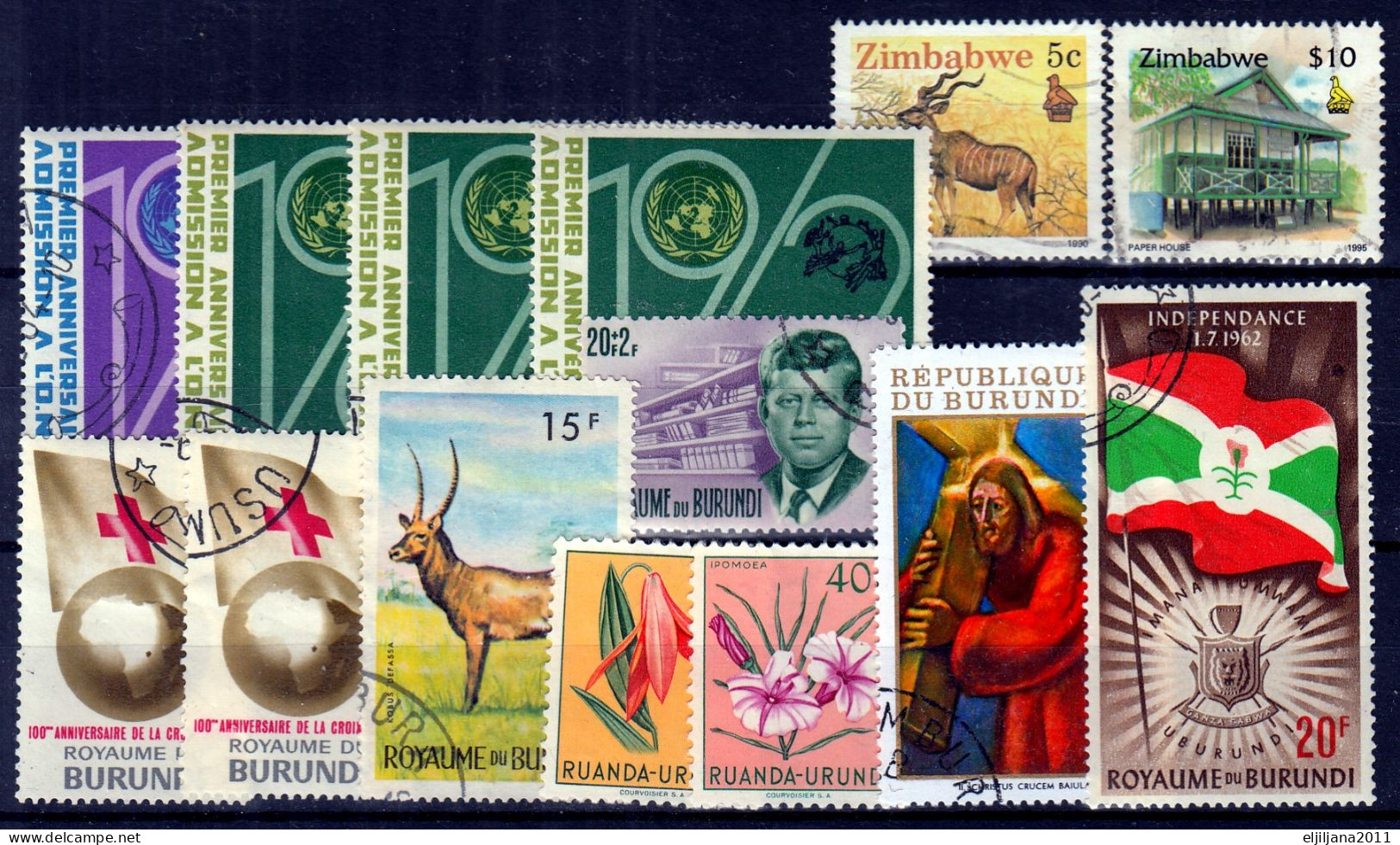 Action !! SALE !! 50 % OFF !! ⁕ BURUNDI Ruanda-Urundi, ZIMBABWE, RHODESIA ⁕ Collection / Lot Of 32 Used - Scan - Colecciones