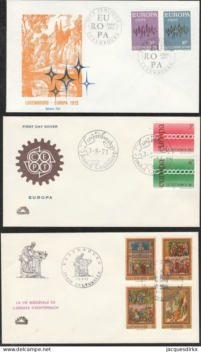 Luxembourg    .   18  FDC 's   (6 Scans)     .     O    .   Oblitéré - FDC