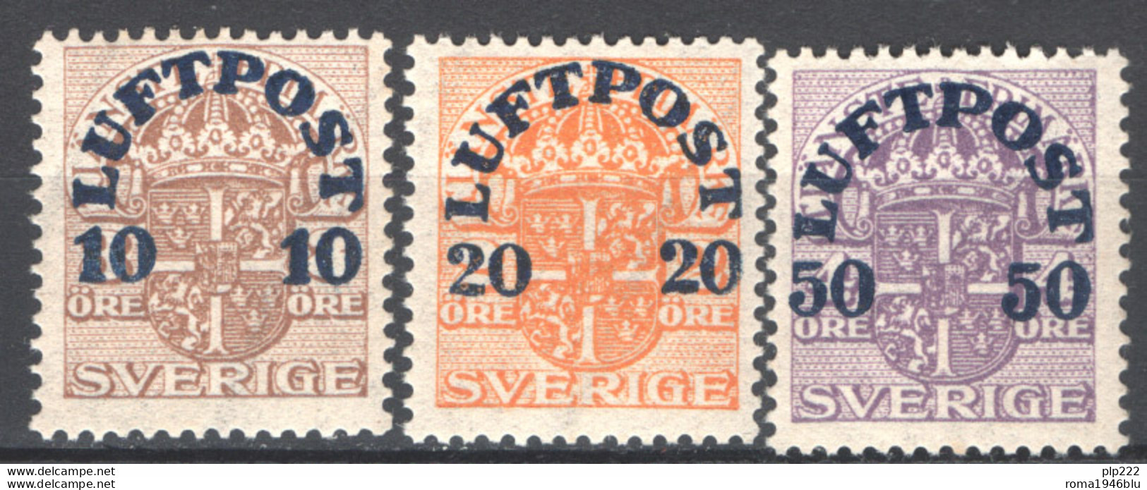 Svezia 1908 Unif.A1/3 **/MNH VF/F - Ungebraucht