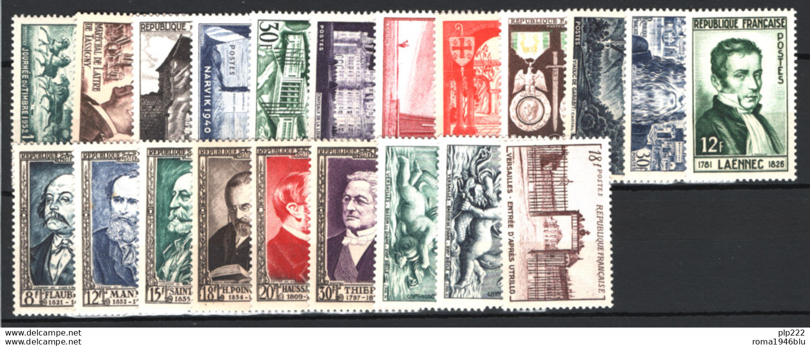 Francia 1952 Annata Completa / Complete Year **/MNH VF - 1950-1959