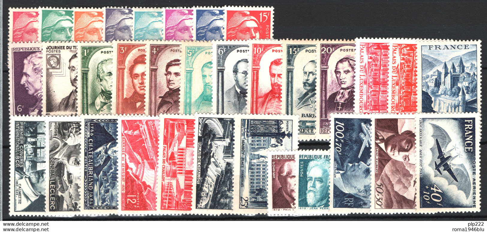 Francia 1948 Annata Complete Con Posta Aerea / Complete Year With Air Mail **/MNH VF/F - 1940-1949