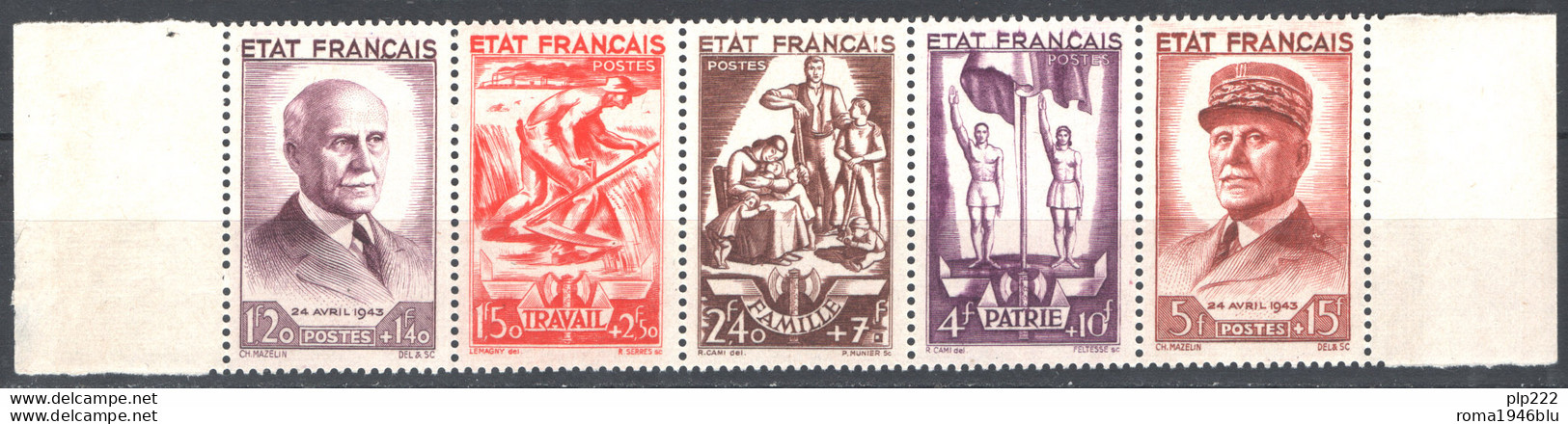Francia 1943 Unif.576/80 **/MNH VF/F - Nuevos