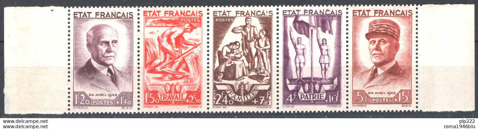 Francia 1943 Unif.576/80 **/MNH VF/F - Ongebruikt