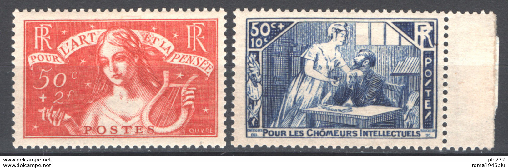 Francia 1935 Unif.307/08 **/MNH VF/F - Unused Stamps