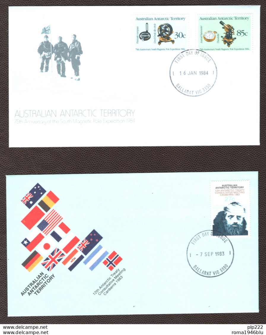 Australia Territori Antartici 1983/84 2 FDC VF - Postwaardestukken